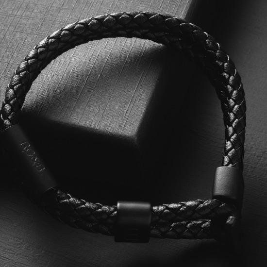 Limited Edition Bracelet - Our Limited Edition Bracelet in Black Features a Woven Leather Bracelet with Matte Black Hardware and our Signature RG&B Logo. 